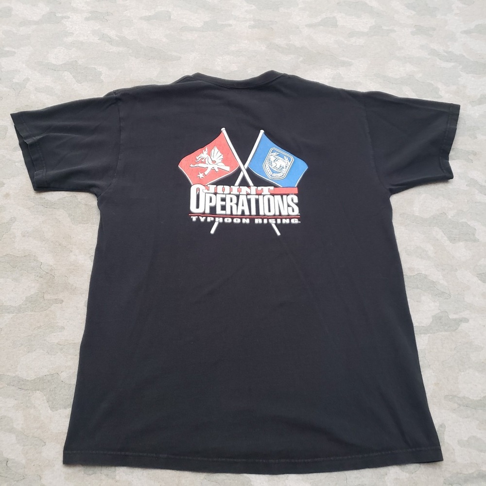 Vintage Novalogic Shirt Mens Large Black Joint Operations Typhoon Rising